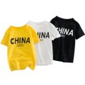 2022 New Children’s T-Shirt letter Print Boys Short Sleeve Toddler Child Clothes Children Short Sleeve Tops Cotton 2-8Y.