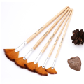 5 PCS Fan Paint Brushes Oil Acrylic Paint Brushes Fan Brush for Painting Nylon Hair Watercolor Fan Brushes. 