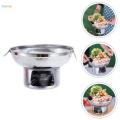 Stainless Steel Hot Pot Small Hot Pot with Heating Container Mini Hot Pot Traditional Chinese Hot Pot for Kitchen Countertop Picnic Hiking. 