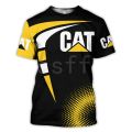 Summer New Men's T-shirt Short Sleeve 3D Print Street Work Clothes Excavator Equipment Harajuku Fashion Loose Oversized T-shirts. 