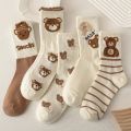 Women Socks Cotton Animal Print Autumn Winter Ladies Sock Fashion Cute Bear Calcetines Harajuku Calcetines Mujer Gift For Girls.
