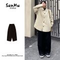 Japanese-StylecityboyJeans Men's National Fashion All-Match Loose Cargo Wide LeginsMen's and Women's Casual Pants.