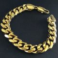 Men's Gold Chain Bracelet- Fashion Chain Bracelet For Men. 
