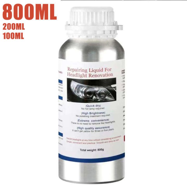 【In-demand】 Car Headlight Polishing Polymer Car Headlamp Renovation Restoration Cleaning Agent 800G/200ml/100ml Auto Repair Products