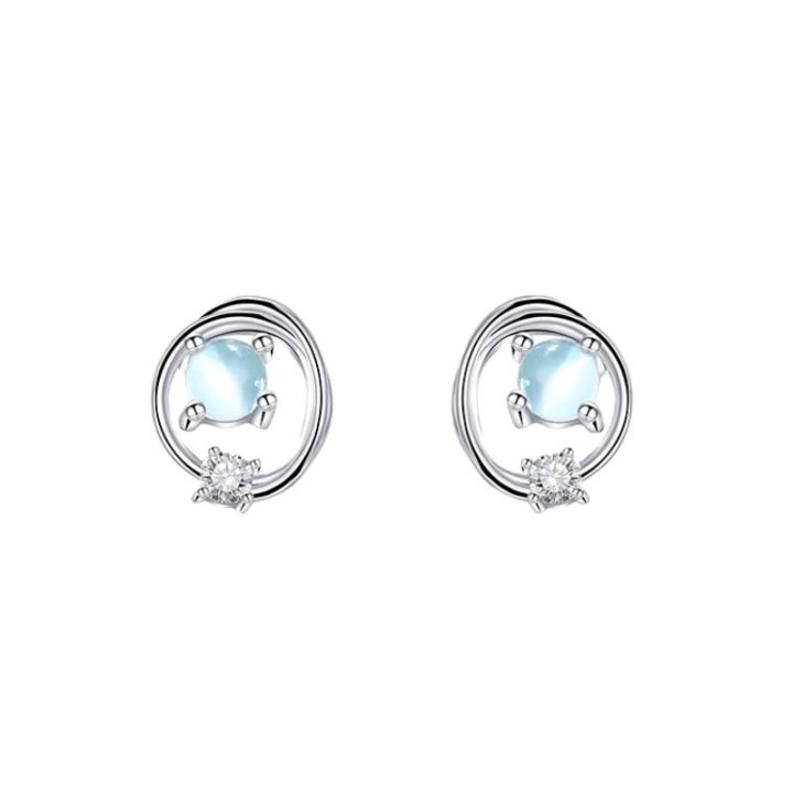 Light%20luxury%20micro%20inlaid%20zircon%20surround%20stud%20earrings%20women's%20simple%20fashion%20exquisite%20elegance%20S925%20silver%20pin%20earrings%20net%20red%20earrings%20trend%20-%20Image%205