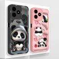 Case For Realme Note 50 Cute Panda Phone Cases For OPPO Realme Note50 Back Cover RMX3834 Soft Smooth Liquid Silicone Funda Coque. 