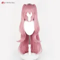 Anime Krul Tepes Cosplay Wig 110cm Long Pink Wig With 2 Ponytail Clip Heat Resistant Synthetic Hair Halloween Wigs + Wig Cap. 
