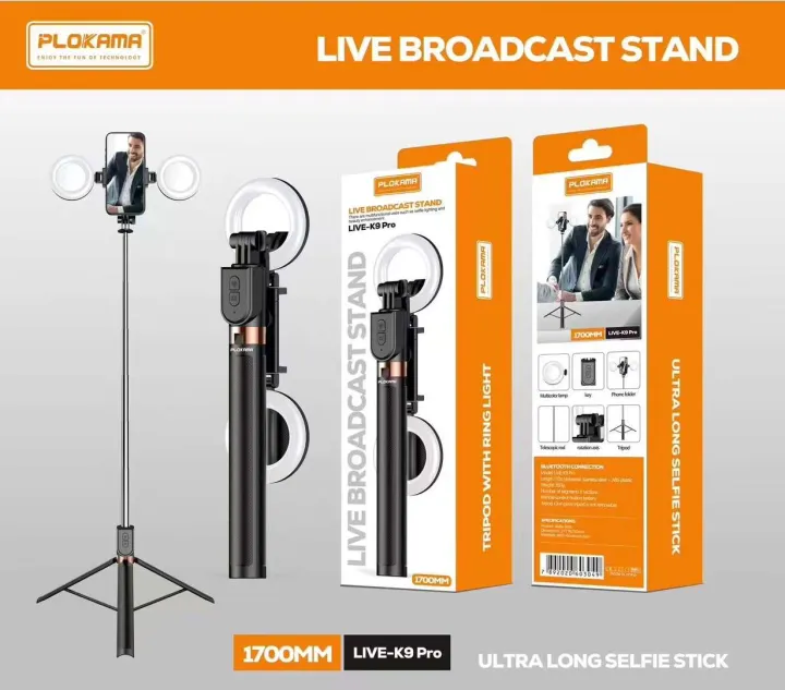 Plokama%20K9Pro%20Duel%20ring%20light%20%20Meter%20Long%20Selfie%20Stick%20with%20Remote%20Control%20Foldable%20Feature%20for%20Selfiestick%20Tongsis%20-%20Image%202