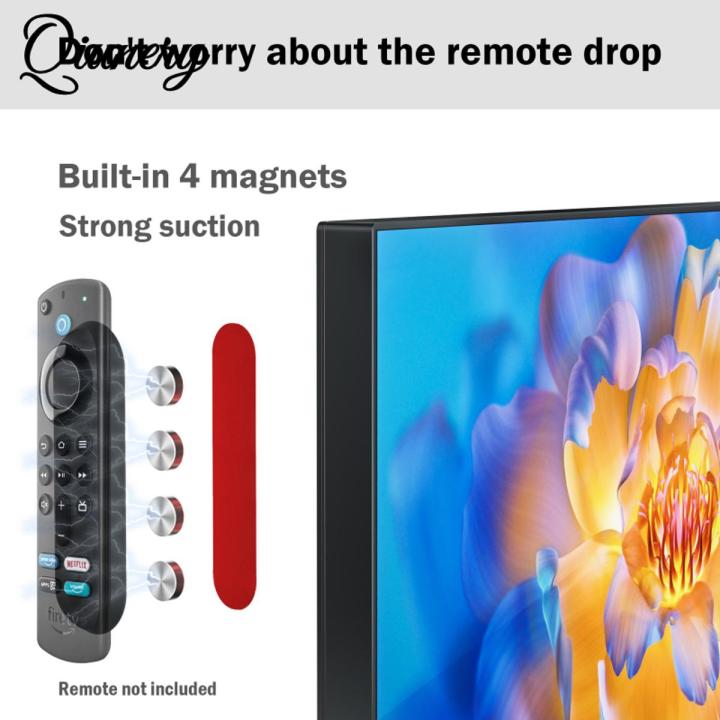 Qiunery Remote Holder Wall Mount Magnetic Suction Bracket Anti-lost Hanger Rack Compatible For Fire Tv Remote Control