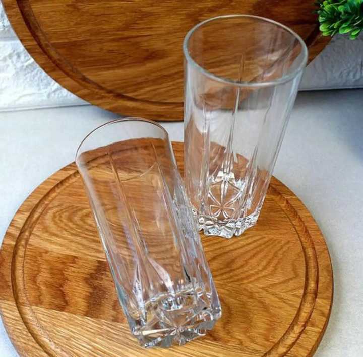 Clear Drinking Glass Set ,Crystal Clear Water Drinking Glass Set 350 ml - 6 pcs set-50T