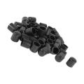 Rubber caps 40-piece black rubber tube ends 10mm round.