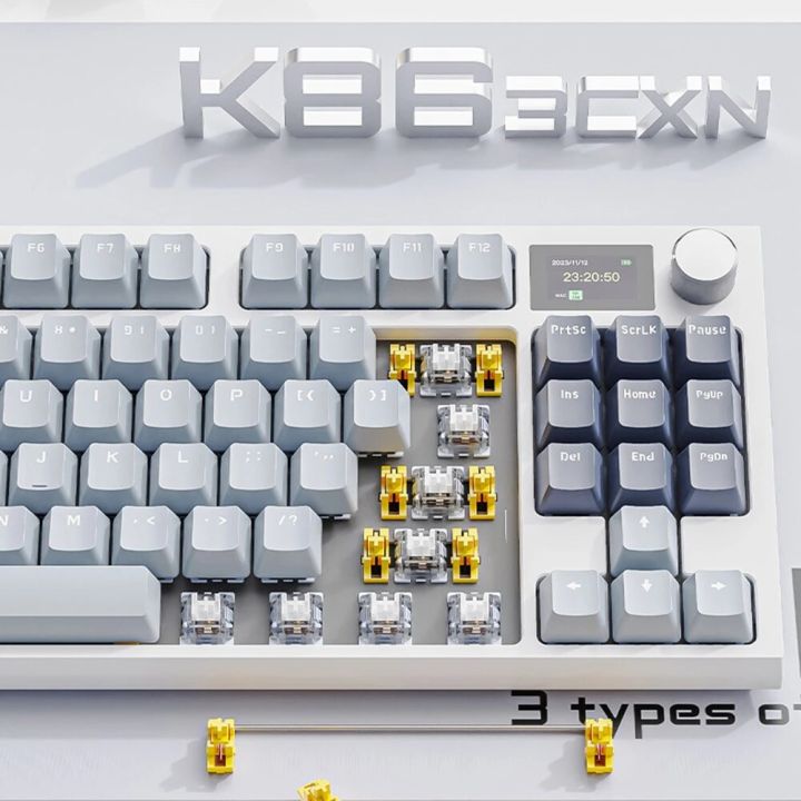 K86%20Hot-Swappable%20Keyboard%2087%20Keys%20Bluetooth-Compatible%20Gaming%20Keyboard%20Wireless%202.4G%20Personalized%20Keypad%20RGB%20Lighting%20Effect%20-%20Image%205