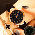 Luxury Brand Starry Sky Watch Women's Watches Personality Romantic Luminous Fashion Starry Sky Wrist Watch Leather Rhinestone Designer brand new and high quality. 