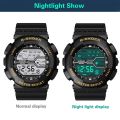 YIKAZE Multifunction Men's Sports Watch LED Digital Watch Big Dial Waterproof Luminous Men Sport Watch Electronic Watches. 
