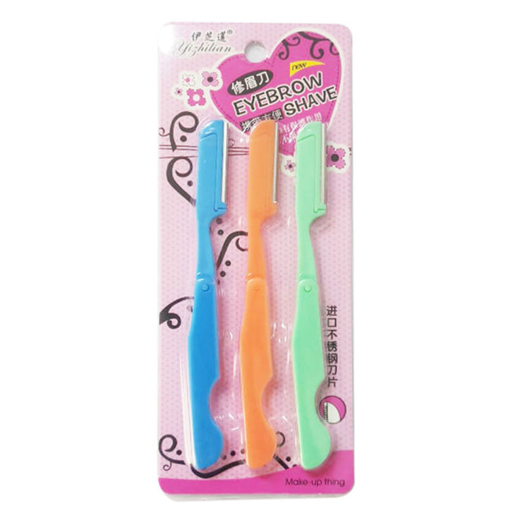 Yizhilia 3-in-1 Brow Razor Set for Eyebrow Facial Hair Removal and ...