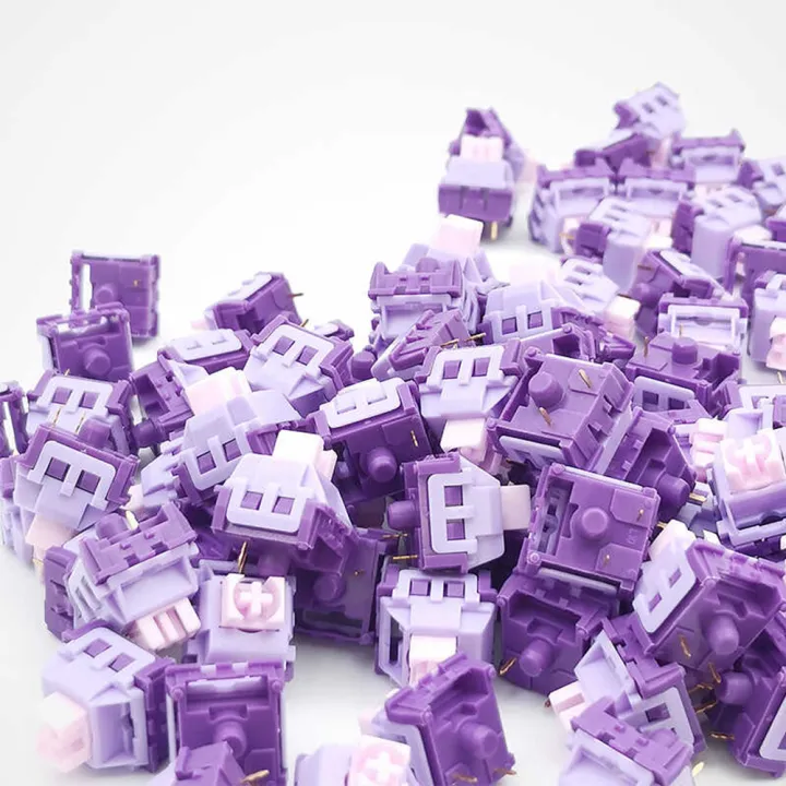 QUKAM%20Star%20Chen%20Flower%20Purple%20Switch%203%20Pin%2050gf%20Tactile%20Switch%20With%20Dustproof%20Stem%20Compatible%20with%20MX%20Mechanical%20Keyboard%20DIY%20-%20Image%206
