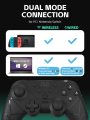 Data Frog Wireless Controller For Nintendo Switch/Lite/OLED Switch Pro Joystick with NFC Turbo vibration adjustment Gamepad.