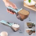 New Adjustable Measuring Spoons with Scale Plastic Measuring Scoops Cups for Baking Cooking Accessories Kitchen Measuring Tools.