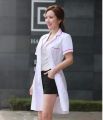 Stylish Medical Uniform: Long Jacket Lab Coat for Women.