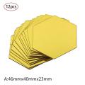 12Pcs Hexagonal Frame Stereoscopic Mirror Wall Sticker Decoration Podazz.