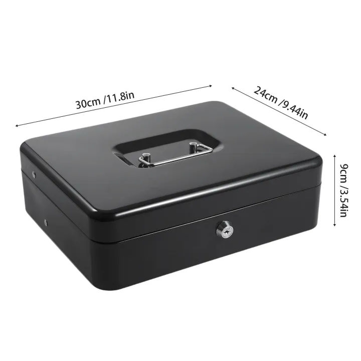 Cash%20Box%20Metal%20Money%20Box%20with%205%20Coin%20Trays%20Cantilever%20Design%20&%204%20Bill%20Slot%20with%20Spring%20Clips%20to%20Organize%20and%202%20Keys%20Lock%20Safe%20Box%20Suitable%20for%20Valuables%2011.8x9.44x3.54in%20Size%20-%20Image%206