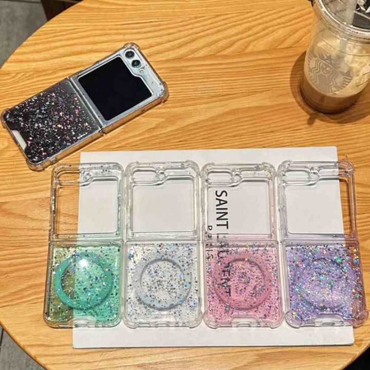 HODON%20Stars%20Bling%20Glitter%20Magnetic%20Phone%20Cases%20For%20Samsung%20Galaxy%20Z%20Flip%207%206%205%204%203%205G%20ZFlip7%20Flip6%20ZFlip5%20ZFlip4%20Magsafe%20Case%20Wireless%20Charging%20Clear%20Shockproof%20Back%20Cover%20-%20Image%2010