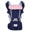 3 In 1 Baby Newborn Infant Baby Carrier Ergonomic Wrap Sling Waist Stool - Blue. 