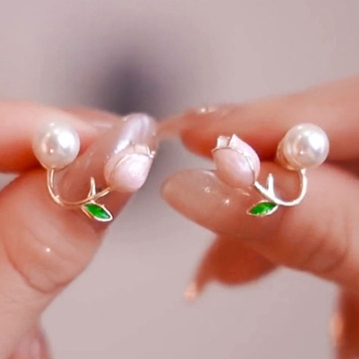Fashion%20Tulip%20Pearl%20Earrings%20for%20Women%20Flowers%20Stud%20Earrings%20Elegant%20Party%20Jewelry%20Gifts%20-%20Image%204