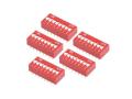 2Pcs- 8 Position DIP Switches 2.54mm Pitch Horizontal DIP Switch Eight Positions Piano Type Dial DIP Slide Switch For Electronics Circuit PCB. 