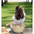 6636Summer Fashion Striped Blue Shirt Women's French Gentle and All-Match Shirt Niche Top Summer Stitching. 