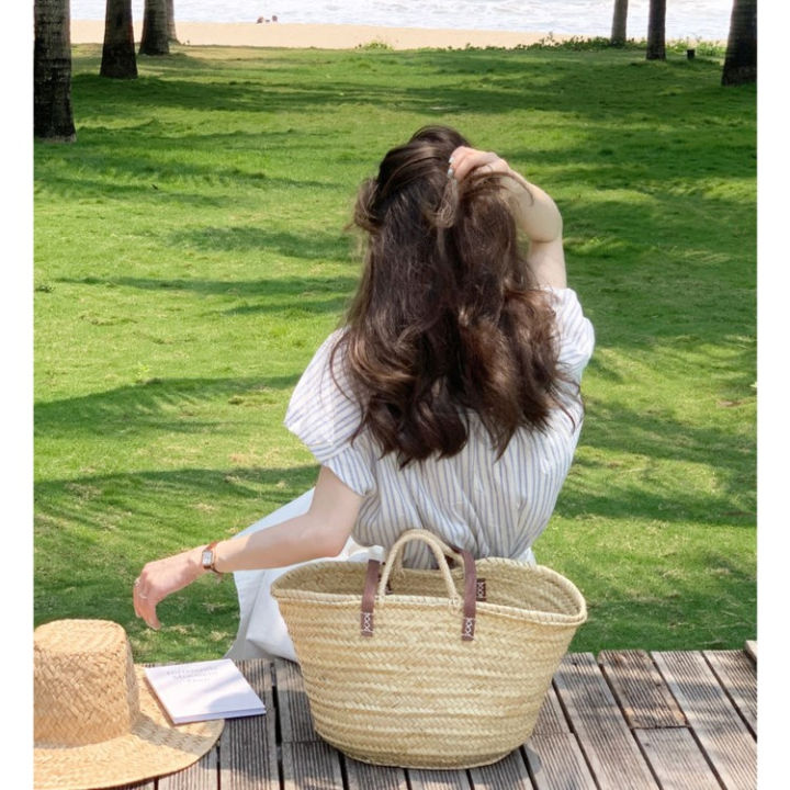 6636Summer%20Fashion%20Striped%20Blue%20Shirt%20Women's%20French%20Gentle%20and%20All-Match%20Shirt%20Niche%20Top%20Summer%20Stitching%20-%20Image%203