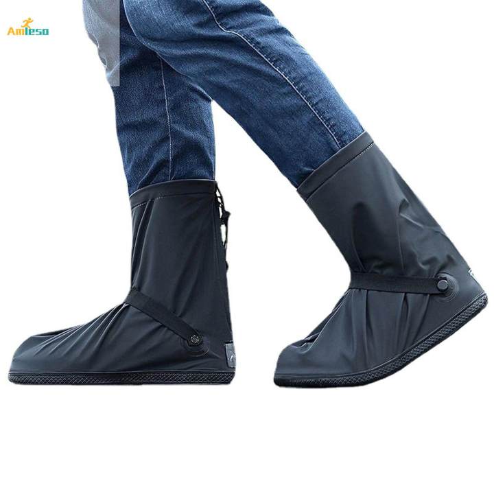 Waterproof Shoe Covers PVC Reusable Rain Boots for Outdoor Men