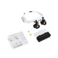 KOGEEK Warm and Cold Led Light Lamp Double Eye Glasses Loupe Lens Jeweler Watch Repairing Measurement Top-Mounted Magnifier. 
