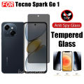 2 in 1 Tecno Spark Go 1 Shockproof Phone Case for Spark Go 2025 2024 2023 Screen Protector POP 9 8 Anti-Spy Privacy Tempered Glass. 