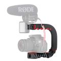 ULANZI Handle U Grip Pro Video Stabilizer U Shape Rig Triple Cold Shoe Mount Handheld Compatible with GoPro Hero 7/6 DSLRs Cameras Camcorders Canon Sony Smartphones Filming Shooting Low Position. 