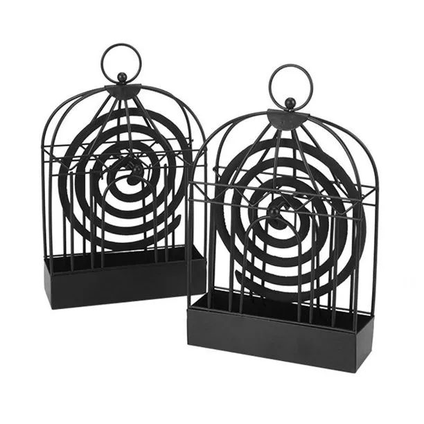 Metal Butterfly Mosquito Coil Holder – Retro Bird Cage Design, Hanging Incense Burner For Outdoor/Indoor