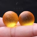 Rare Amber Libya Meteorite Single Bead round BeadsDIYBracelet Bracelet Beads Accessories Scattered Beads Specimen Rough Stone. 