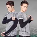 Black Uv Sun Protection Hand Protector Ice Silk Arm Sleeves Sunscreen Sleeves - Shield Your Arms From Harmful Uv Rays With Ice Silk Arm Sleeves. 