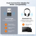 EKSA - H16 Bluetooth 5.2 Headsets, PC Wireless Headphones, AI ENC Mic, 35H Talk Time, with USB Dongle for Office/Call Center.