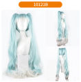 2024 SNOW MIKU Split style double ponytail cosplay wig Hatsune Miku cosplay wig VocAloid Miku Aqua Blue lolita wig VOCALOID.