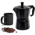 Aluminum Moka Pot 300ml Authentic Italian Espresso Coffee Maker for Stovetop Home Outdoor Black Red Coffee coffe Pot. 