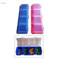 Hardware Organizer Box with Compartment 12.2x4.5x2.5inch Material Sloping Opening for Nuts. 