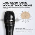OneOdio ON55 Wired Vocal Microphone with 16.4ft XLR Cable & Mic Clips, ON/Off Switch, Metal Female, Cord Handheld Vocalist Mic for Singing, Speech, Wedding, Outdoor Activity, Guitar Amp, Mixer. 