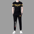 New Stylist Printed Cotton Half Sleeve T-Shirt & Full Pant ( Combo Set ) For Men.