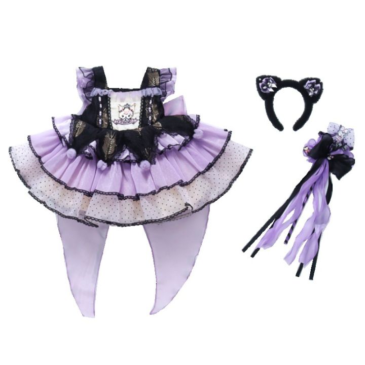 Kuromi%20clothing,%20girls%20princess%20summer%20new%20high-end%20Lolita%20children's%20dress,%20purple%20-%20Image%204