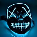 Led Mask Glowing Halloween Mask Neon Skull Scary Mask Party Festival Brithday New Year Gift Mascara Light Up Cosplay Costume.
