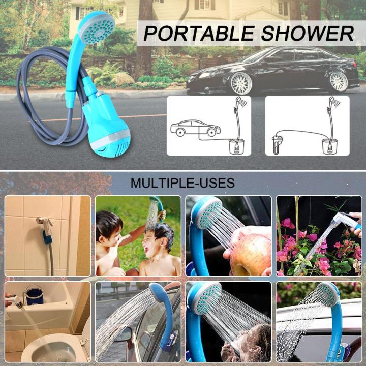 Portable%20Shower%20Outdoor/Indoor%20USB%20Charging%20Handheld%20Rechargeable%20Showerhead%20Pumps%20with%202%20Nozzles%20for%20Camping%20Travel%20Car%20Wash%20Swimming%20Pool%20-%20Image%203