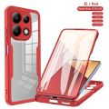 Phone case Xiaomi Poco M6 Pro M6Pro M 6 4G Transparent Protector with Mobile phone Film Cover Double Protect shield Full Cover Armor Cover cases. 