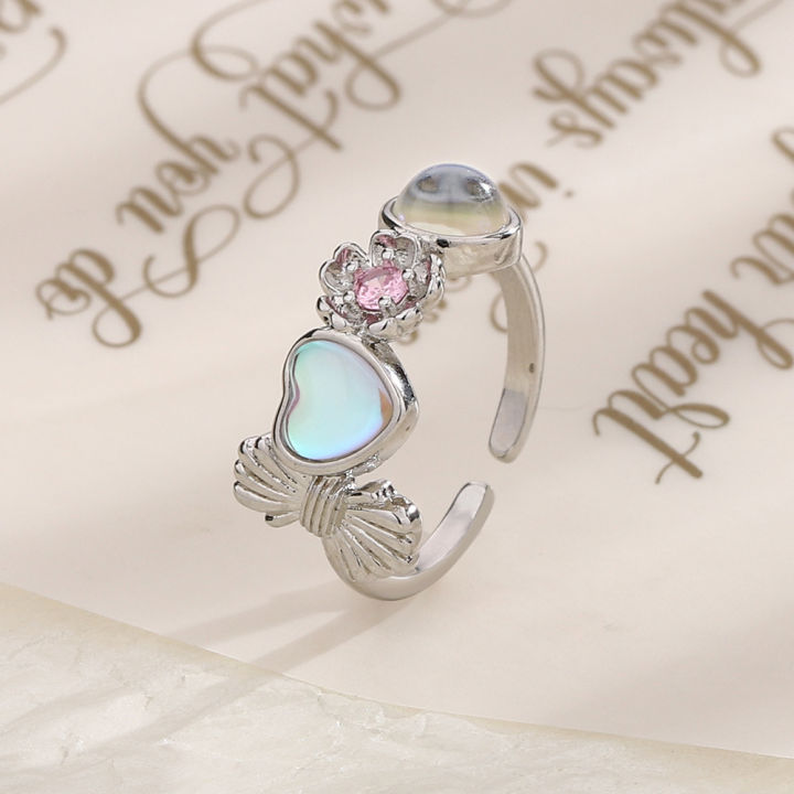 Heart-Shaped%20Moonstone%20Bow%20Ring%20Light%20Luxury%20Sweet%20Cute%20Girly%20Style%20Pink%20Diamond%20Cherry%20Blossom%20Heart-Shaped%20Ring%20-%20Image%202