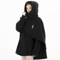 ARENS Fashion Cloak Hoodies Men Techwear Streetwear Hoodie Pullovers Black Gray Darkwear Oversized High Collar Sweatshirt Unisex Superman. 